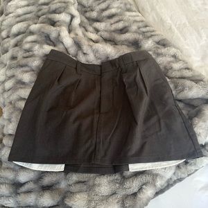 Charcoal Grey Pleat Skirt